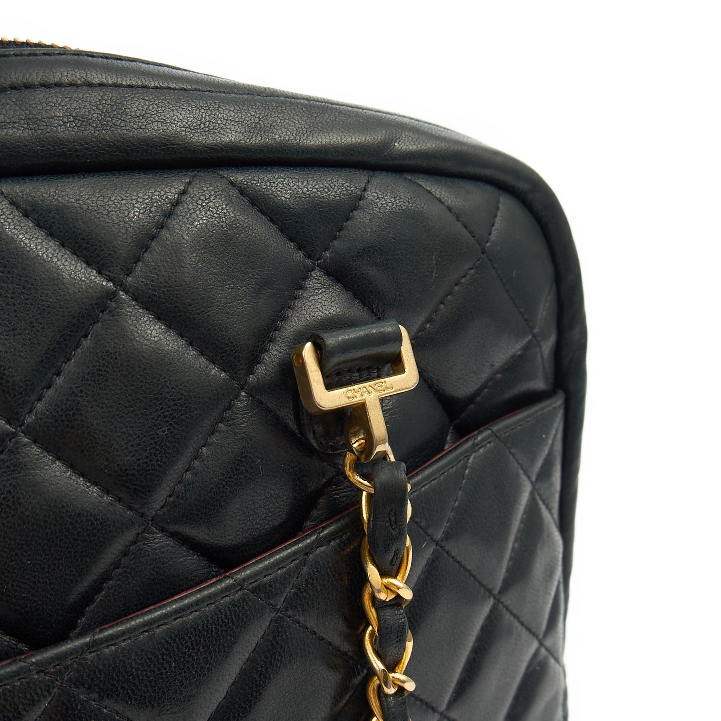 Chanel Tote Vintage Tote in Black, Lambskin Leather — Alternate View 14