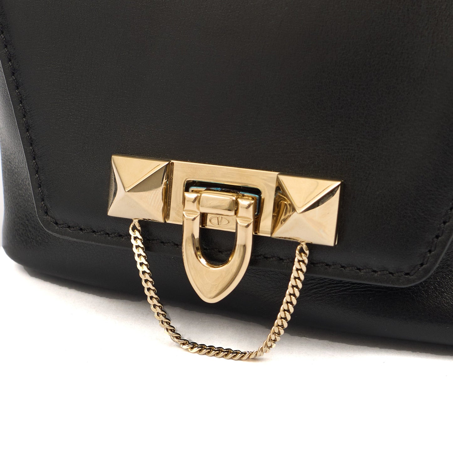 Valentino Shoulder Bag Demilune Shoulder Bag in Black, Calfskin — Lifestyle View