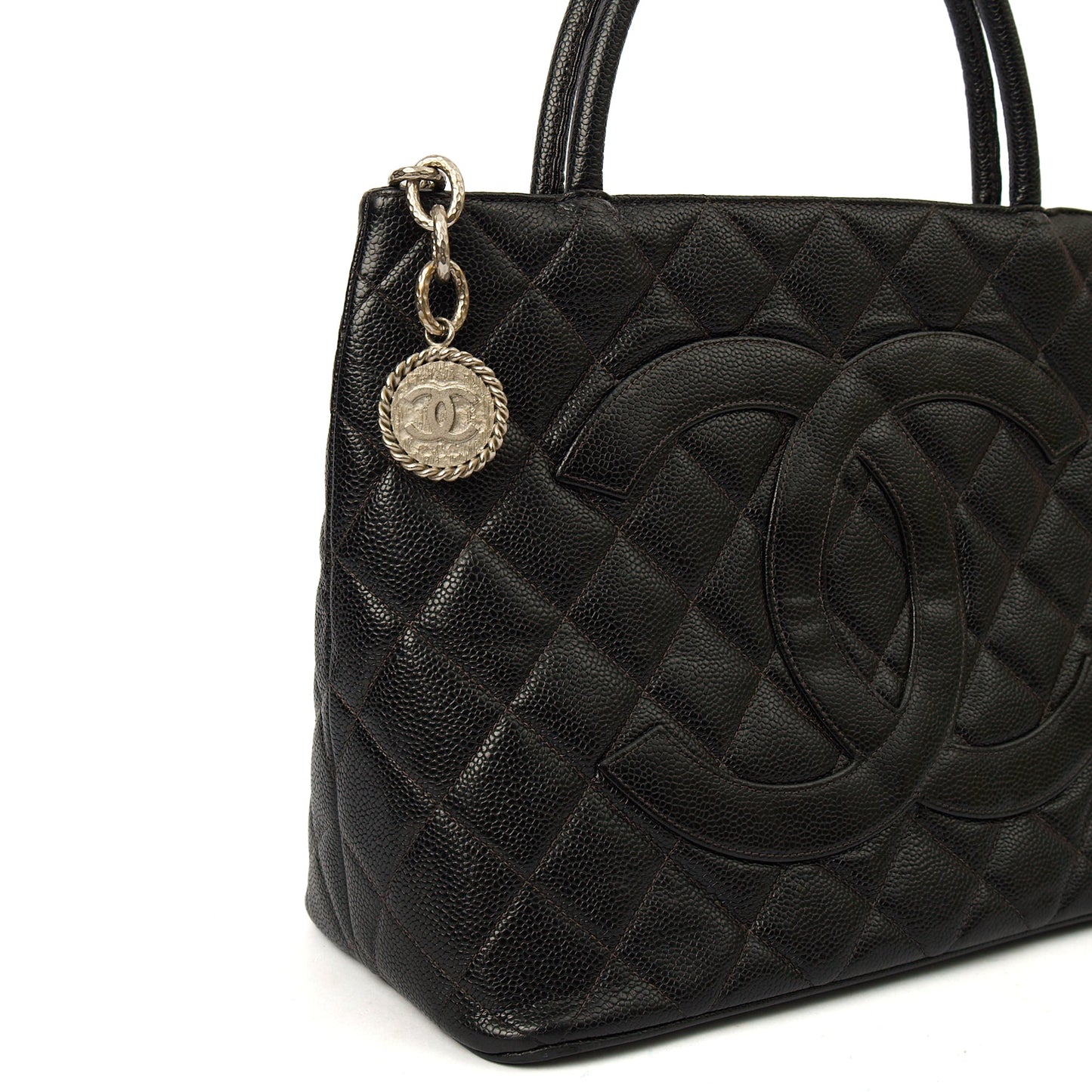 Chanel Tote Medaillon Tote in Black, Caviar Leather — Alternate View 15