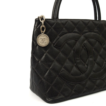 Chanel Tote Medaillon Tote in Black, Caviar Leather — Alternate View 24