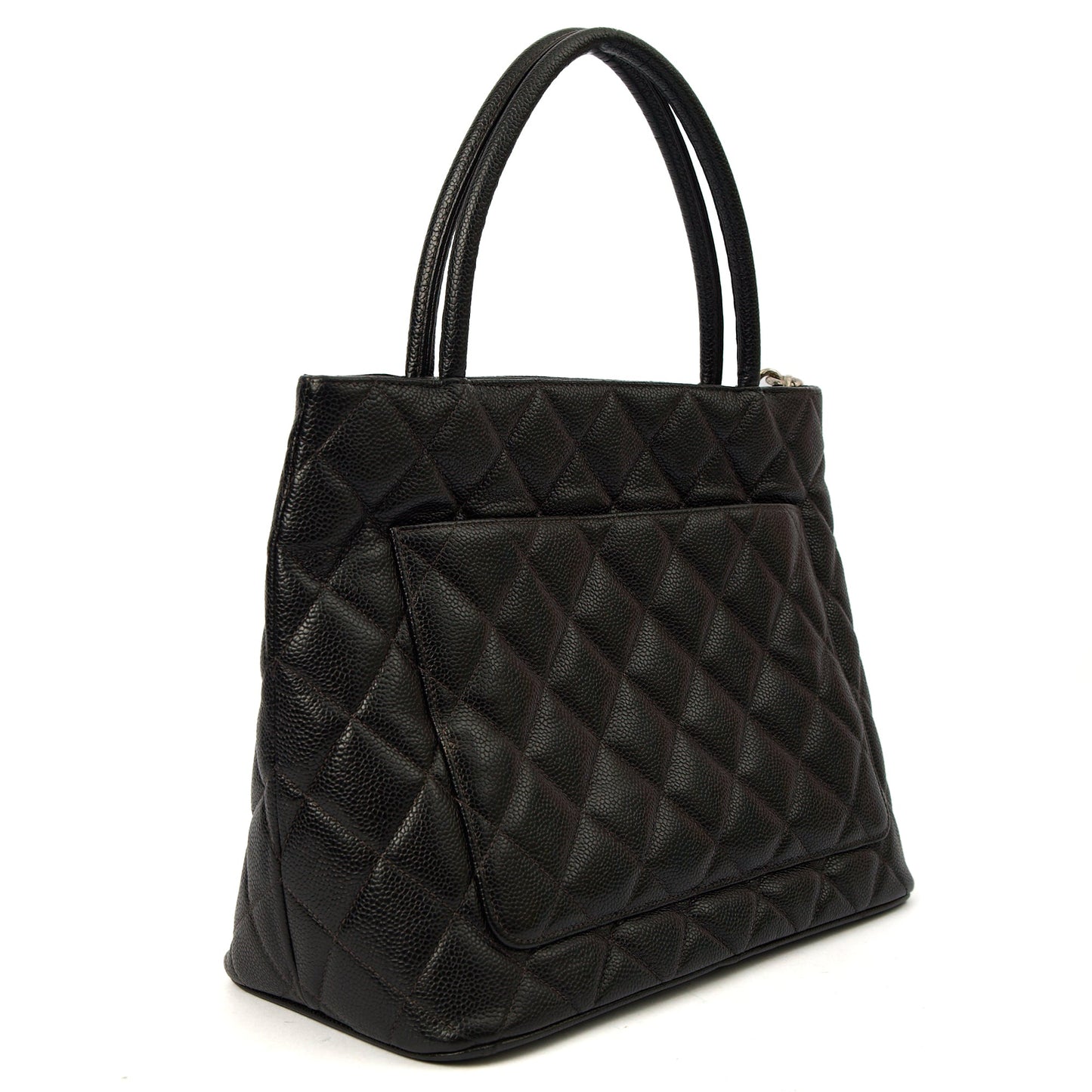 Chanel Tote Medaillon Tote in Black, Caviar Leather — Alternate View 21