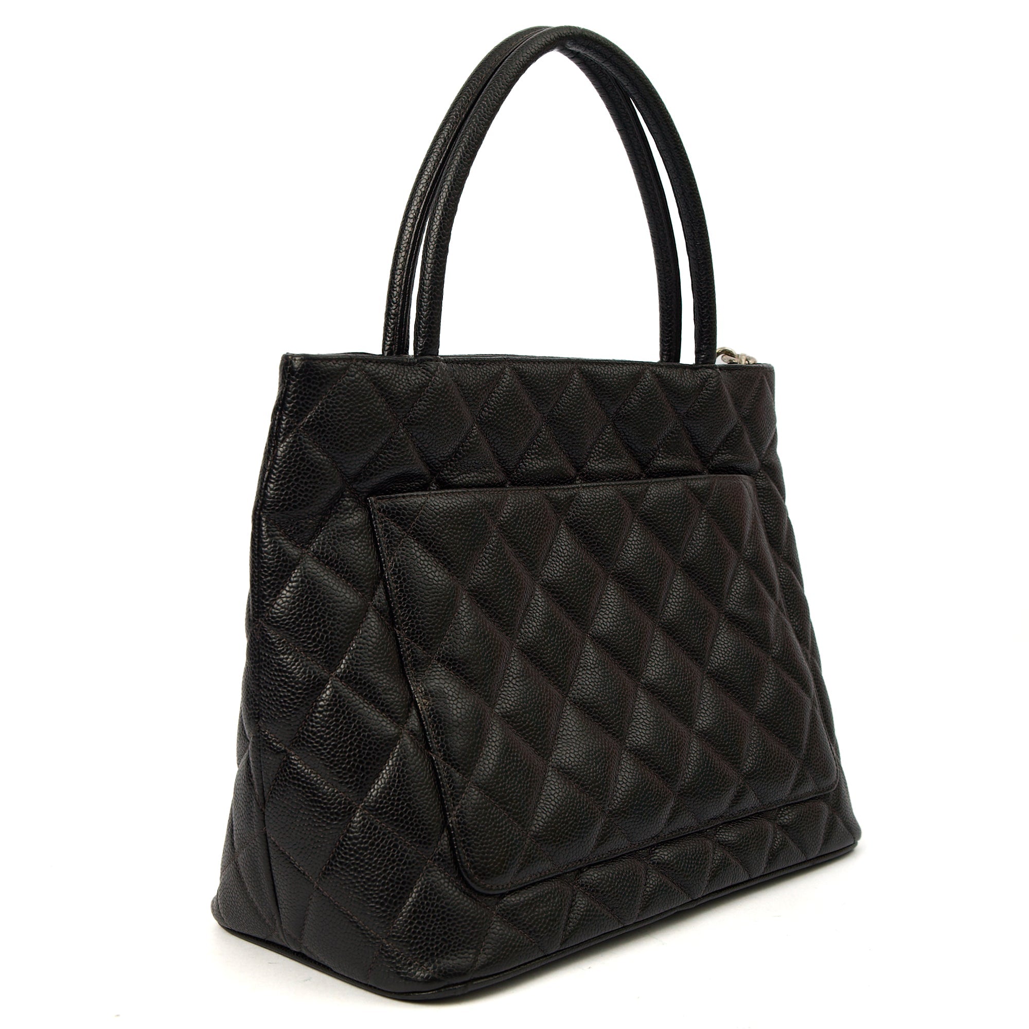 Chanel Tote Medaillon Tote in Black, Caviar Leather — Alternate View 12