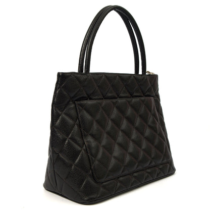 Chanel Tote Medaillon Tote in Black, Caviar Leather — Alternate View 12