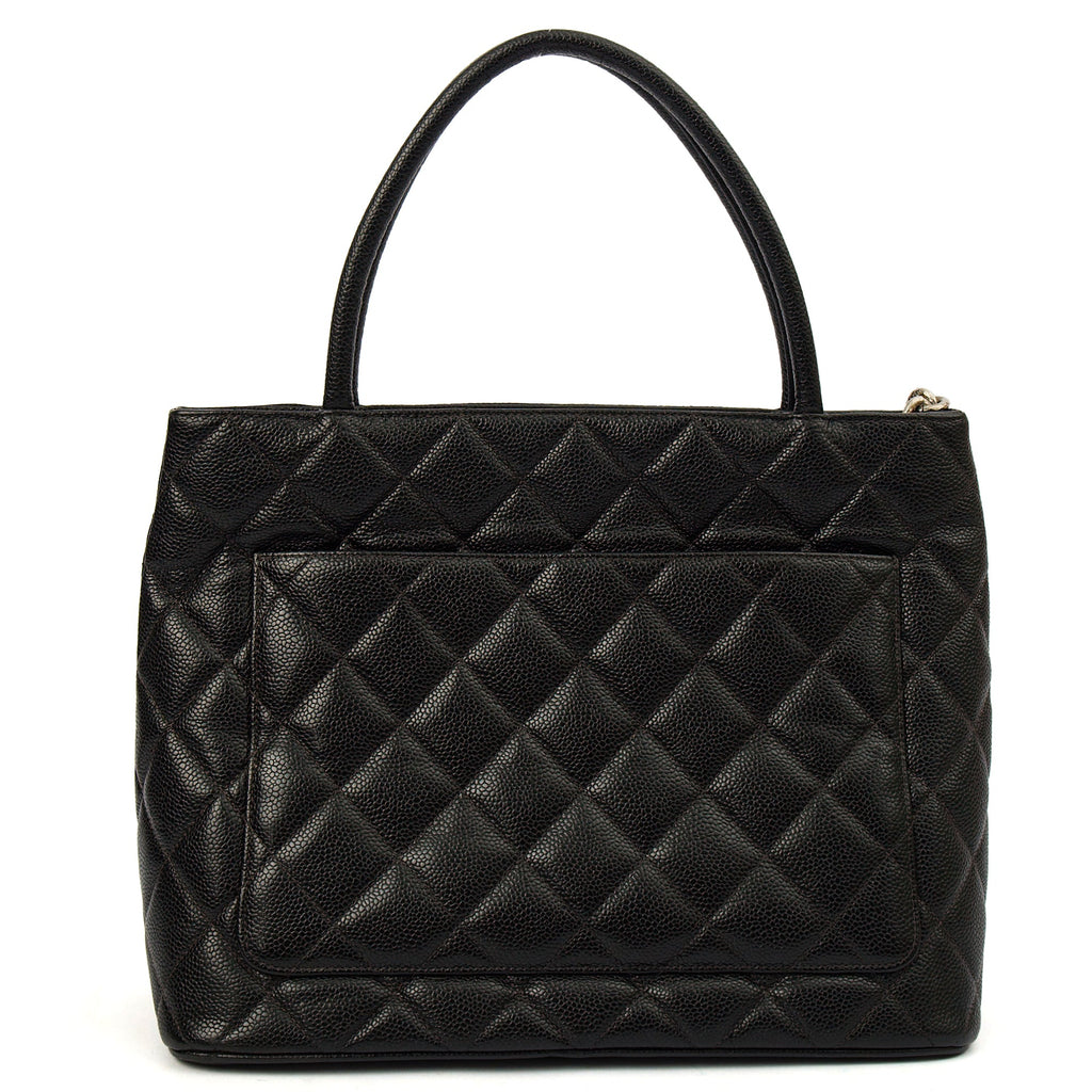 Chanel Tote Medaillon Tote in Black, Caviar Leather — Alternate View 13