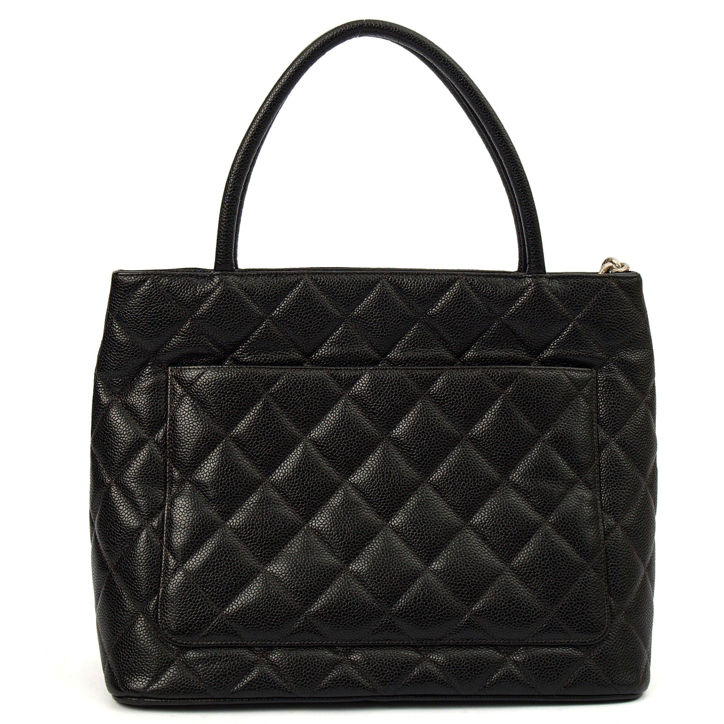 Chanel Tote Medaillon Tote in Black, Caviar Leather — Alternate View 22