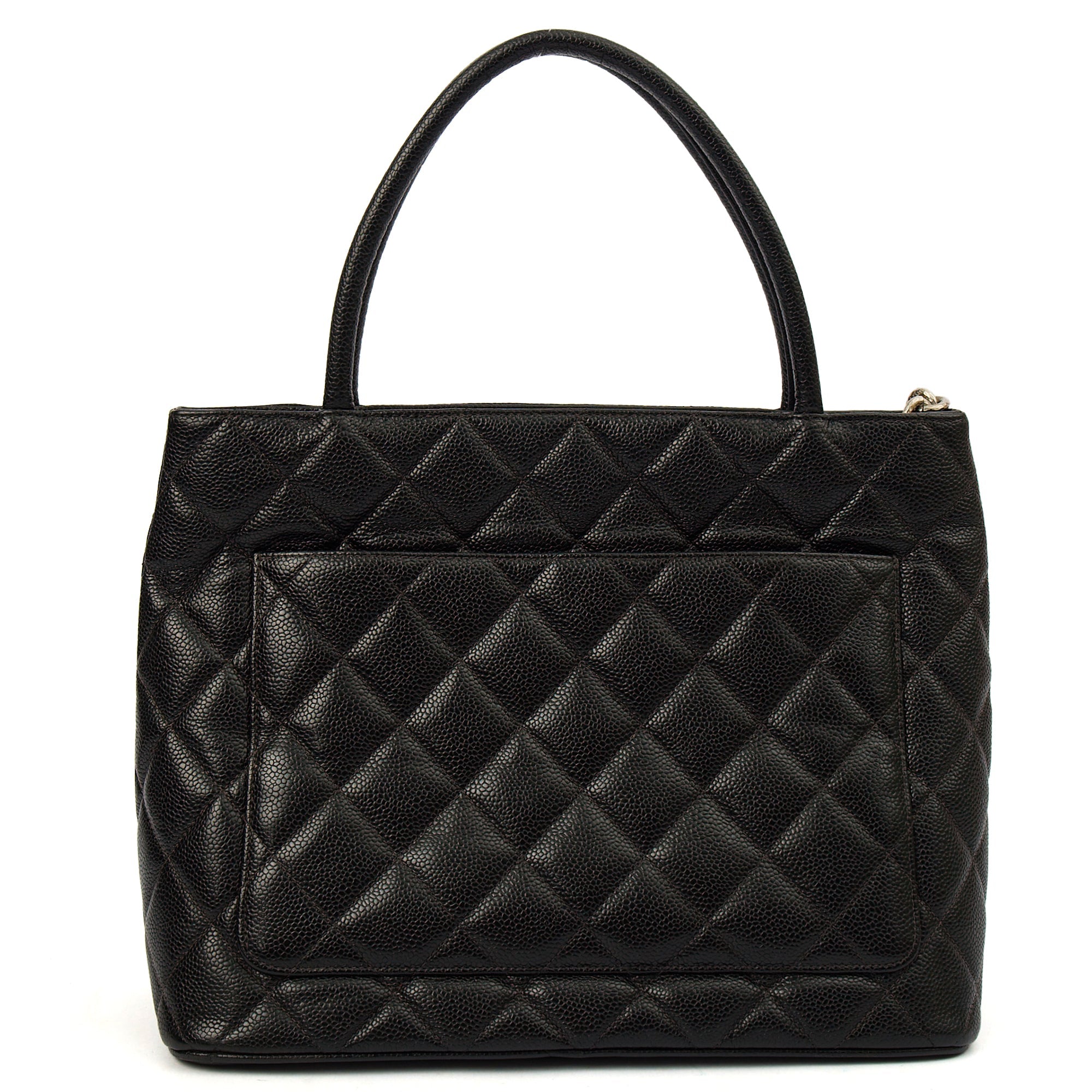 Chanel Tote Medaillon Tote in Black, Caviar Leather — Alternate View 22