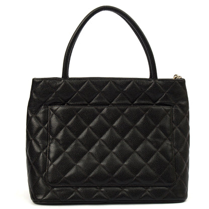 Chanel Tote Medaillon Tote in Black, Caviar Leather — Alternate View 22