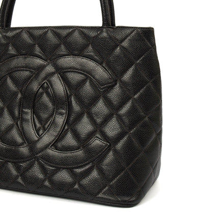 Chanel Tote Medaillon Tote in Black, Caviar Leather — Alternate View 17