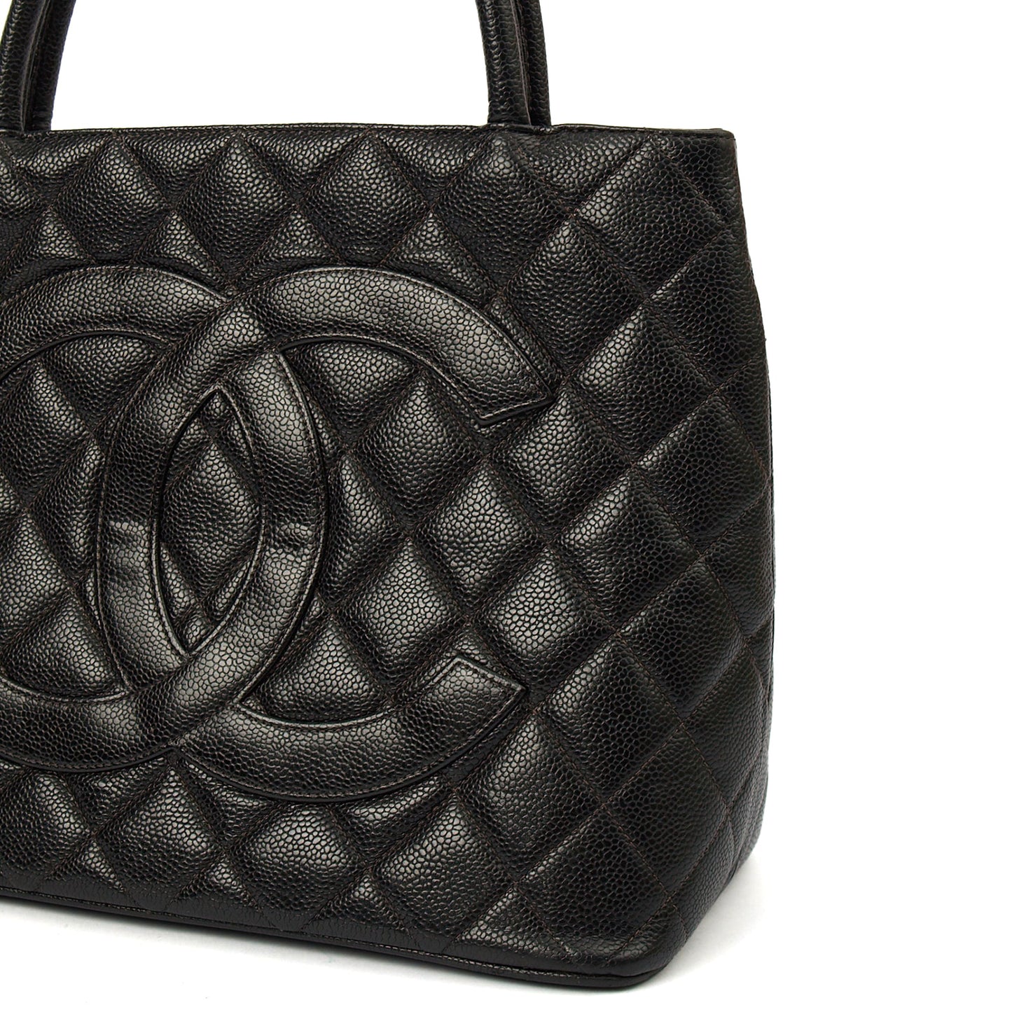 Chanel Tote Medaillon Tote in Black, Caviar Leather — Alternate View 26