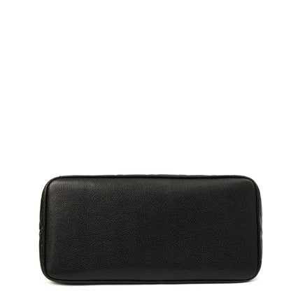 Chanel Tote Medaillon Tote in Black, Caviar Leather — Detail View