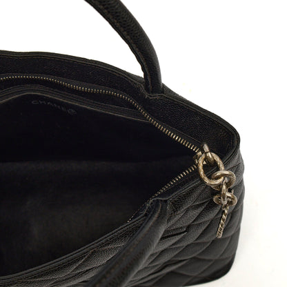 Chanel Tote Medaillon Tote in Black, Caviar Leather — Alternate View 9