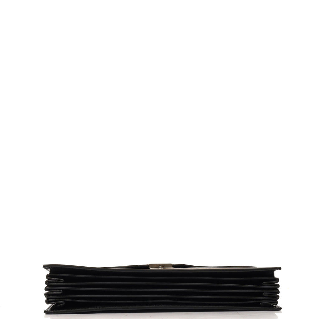 Gucci Clutch Logo Portfolio Clutch  in Black, Leather — Top View