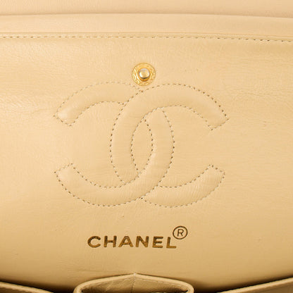 Chanel Shoulder Bag Classic Double Flap - Small in Neutral, Lambskin Leather — Alternate View 12
