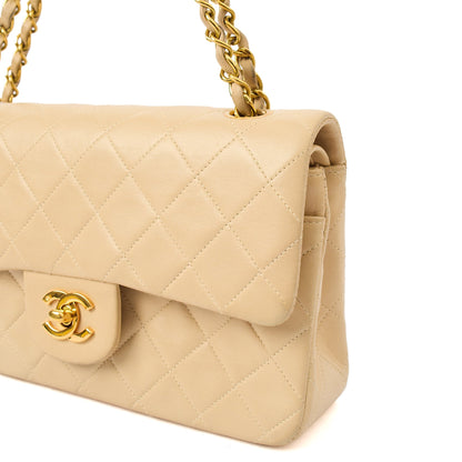 Chanel Shoulder Bag Classic Double Flap - Small in Neutral, Lambskin Leather — Alternate View 8