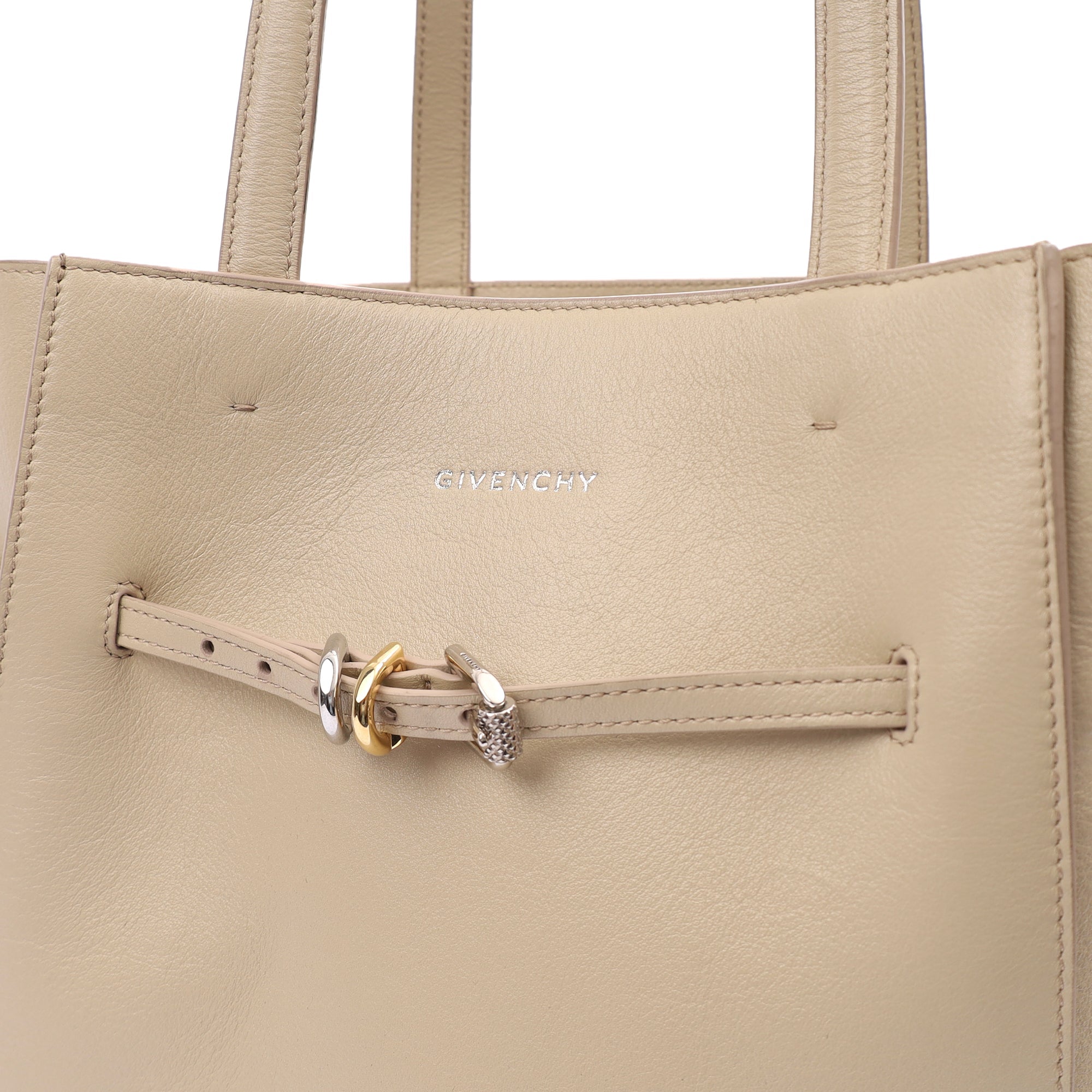 Givenchy Tote Voyou - Mini in Neutral, Leather — Lifestyle View