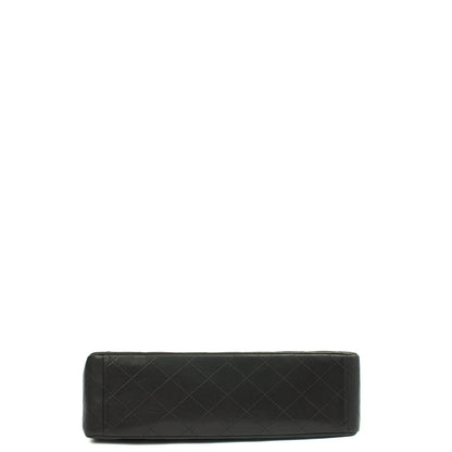 Chanel Shoulder Bag Maxi Jumbo XL in Black, Lambskin Leather — Top View