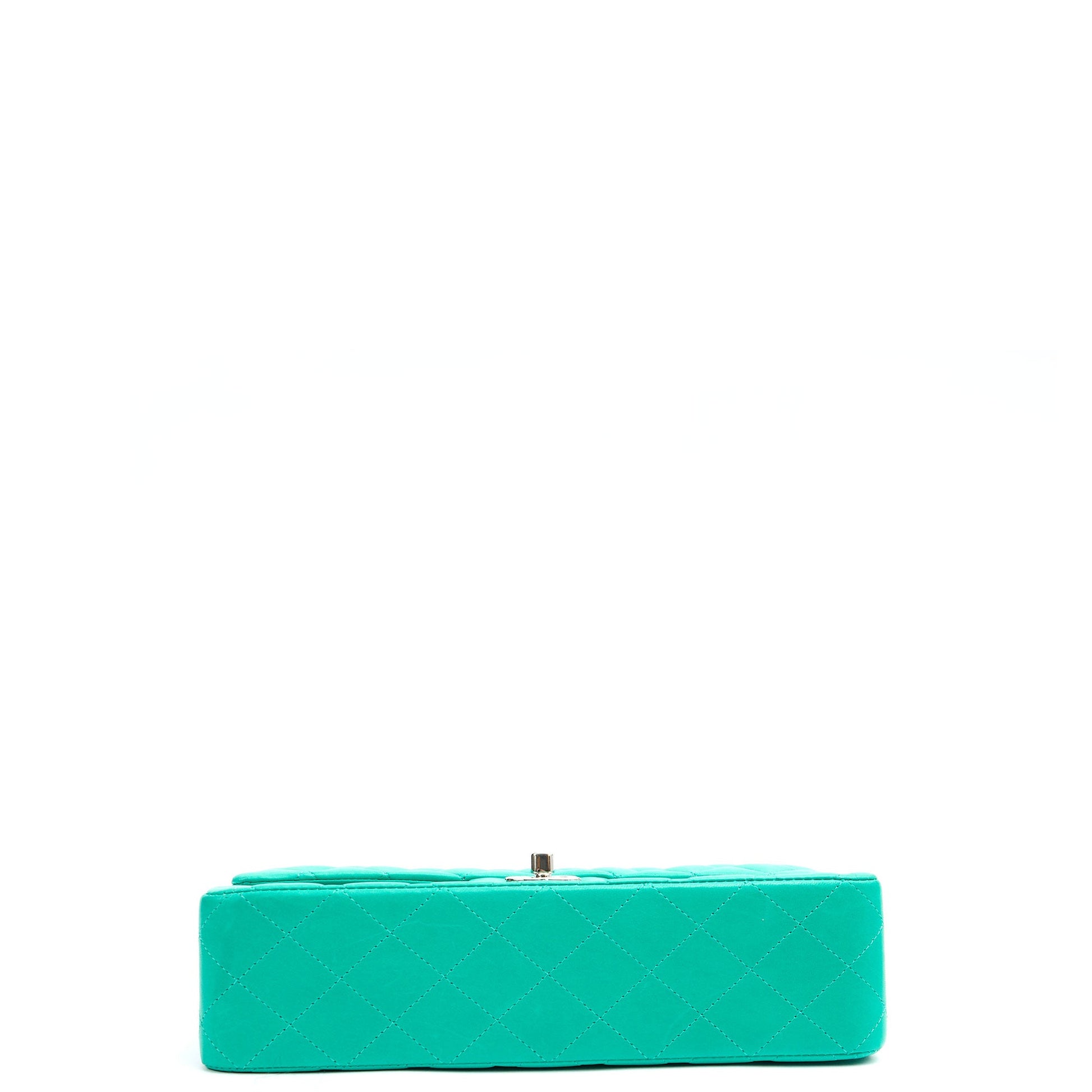 Chanel Shoulder Bag Classic Double Flap - Medium in Blue, Lambskin Leather — Alternate View 11