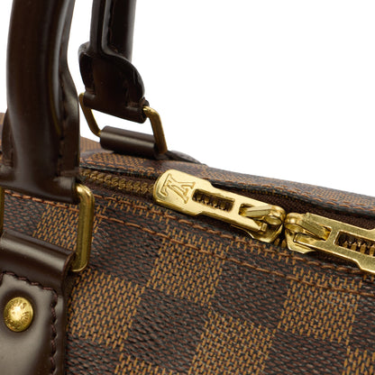 Louis Vuitton Cross Body Speedy Bandouliere 25 in Damier, Canvas — Lifestyle View