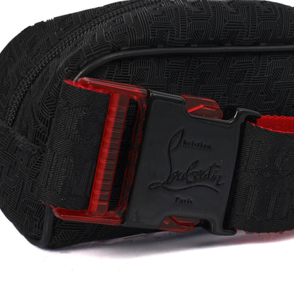 Christian Louboutin Cross Body Blaster Waist Bag in Black, Fabric — Side View