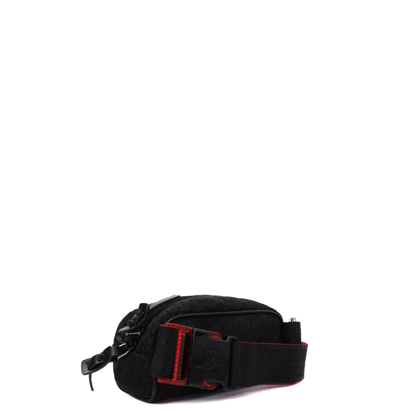 Christian Louboutin Cross Body Blaster Waist Bag in Black, Fabric — Lifestyle View