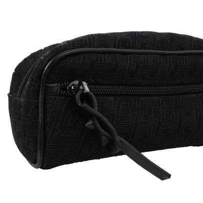 Christian Louboutin Cross Body Blaster Waist Bag in Black, Fabric — Back View