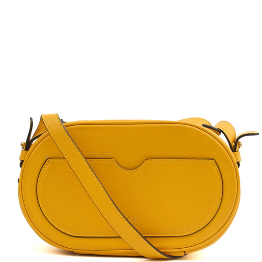 Fendi Cross Body O'clock Swing in Yellow, Leather — Side View