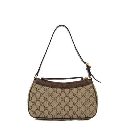 Gucci Shoulder Bag Aphrodite Shoulder Bag - Small in GG Supreme, Leather — Back View
