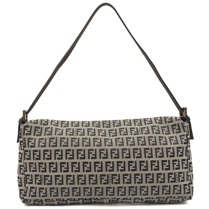 Fendi Shoulder Bag Vintage Zucca Shoulder Bag in Zucca FF, Canvas — Detail View