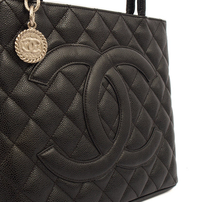 Chanel Tote Medaillon Tote in Black, Caviar Leather — Alternate View 12