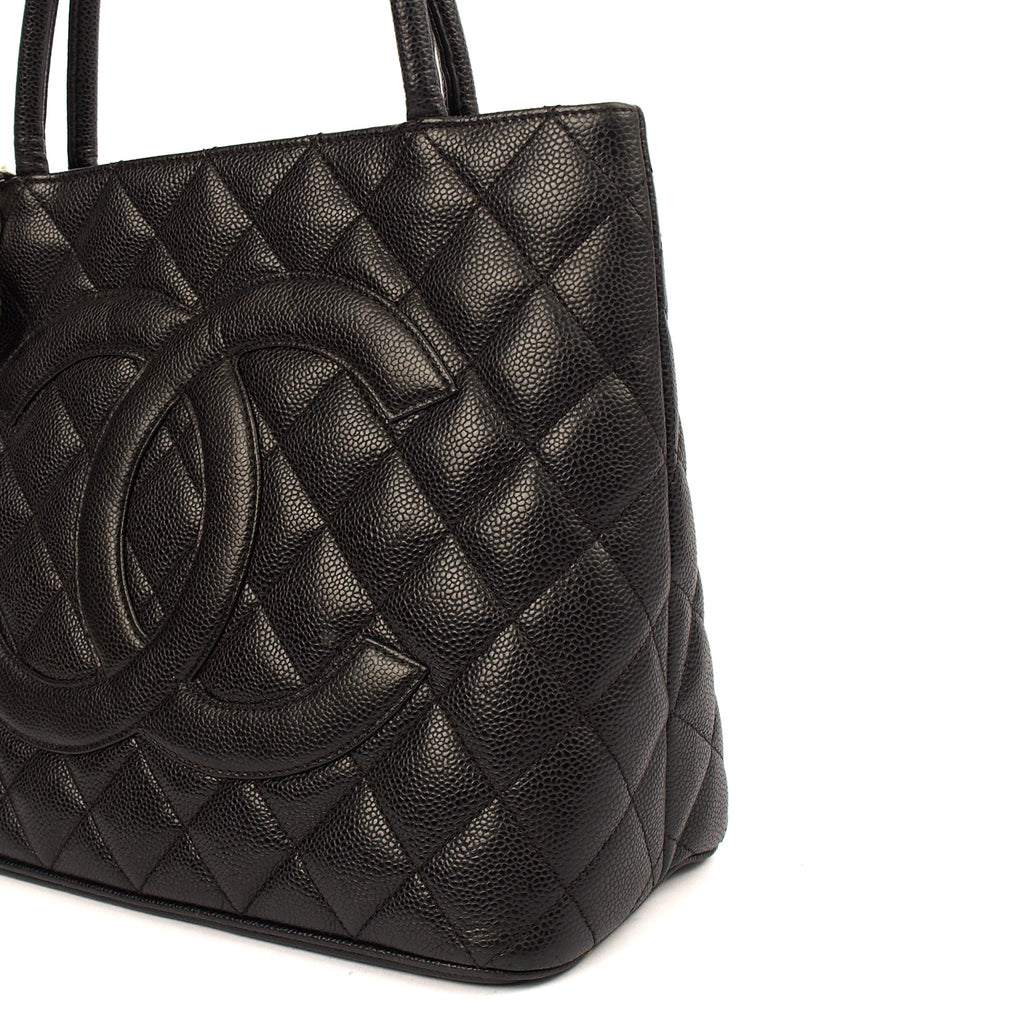 Chanel Tote Medaillon Tote in Black, Caviar Leather — Alternate View 15