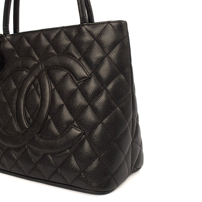 Chanel Tote Medaillon Tote in Black, Caviar Leather — Alternate View 15