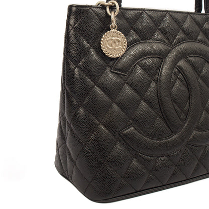 Chanel Tote Medaillon Tote in Black, Caviar Leather — Alternate View 9