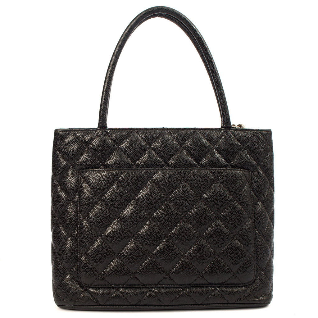 Chanel Tote Medaillon Tote in Black, Caviar Leather — Alternate View 14