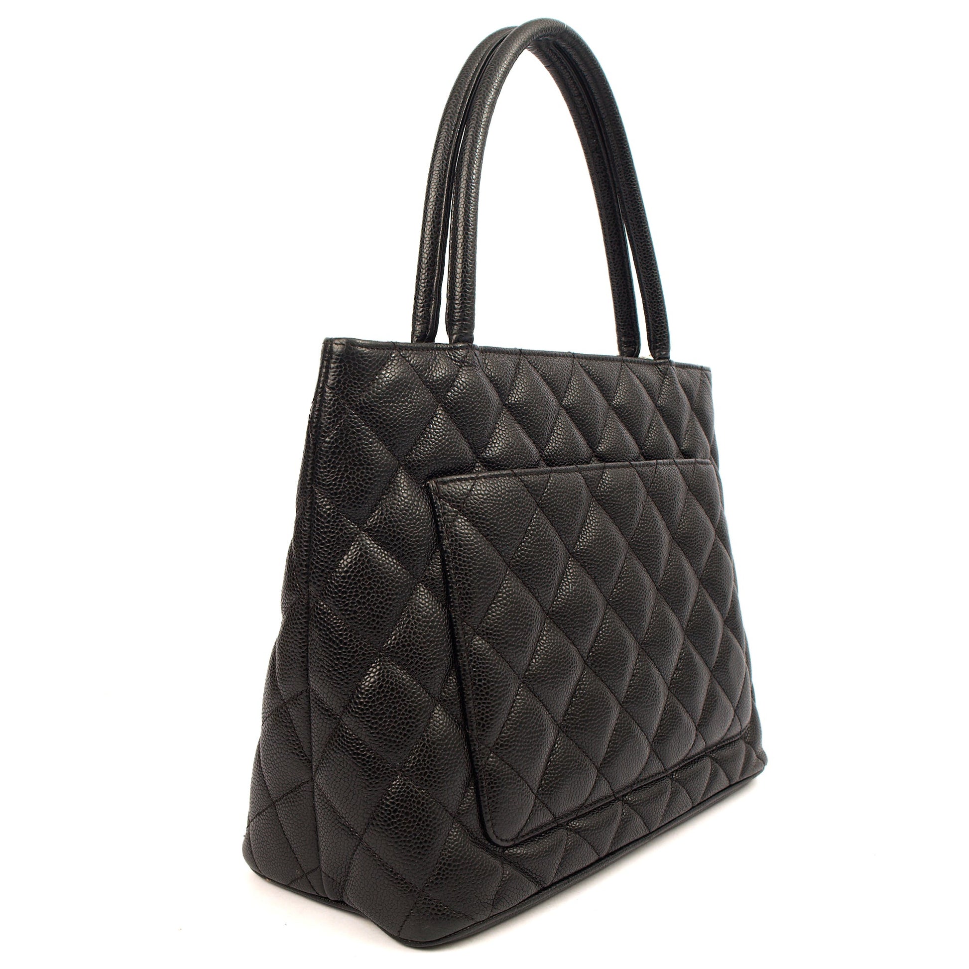 Chanel Tote Medaillon Tote in Black, Caviar Leather — Alternate View 13