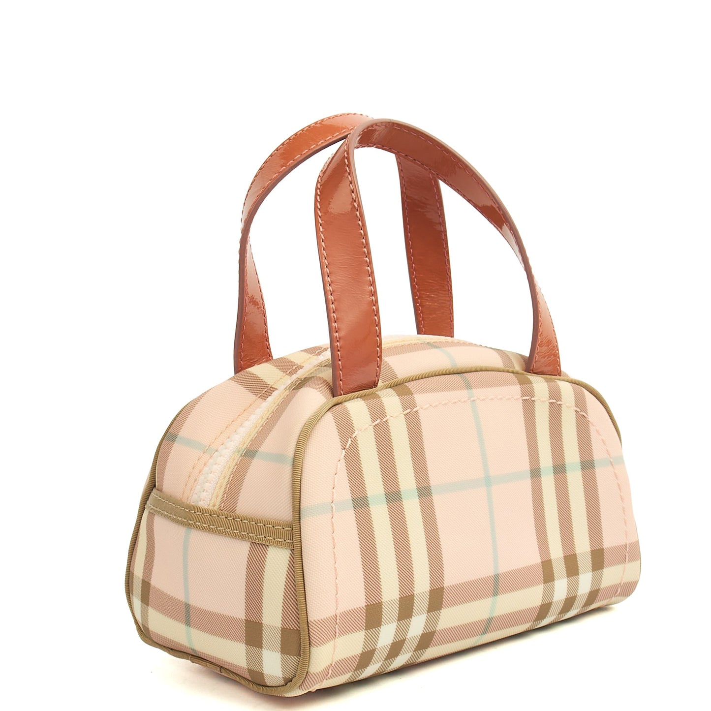 Burberry Top Handle Shoulder Bag in Pink, Leather — Side View