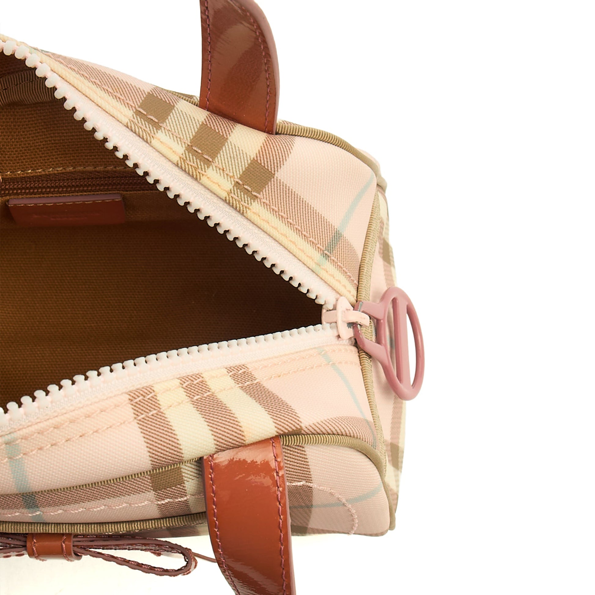 Burberry Top Handle Shoulder Bag in Pink, Leather — Detail View