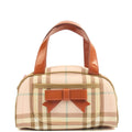 Burberry Top Handle Shoulder Bag in Pink, Leather — Front View
