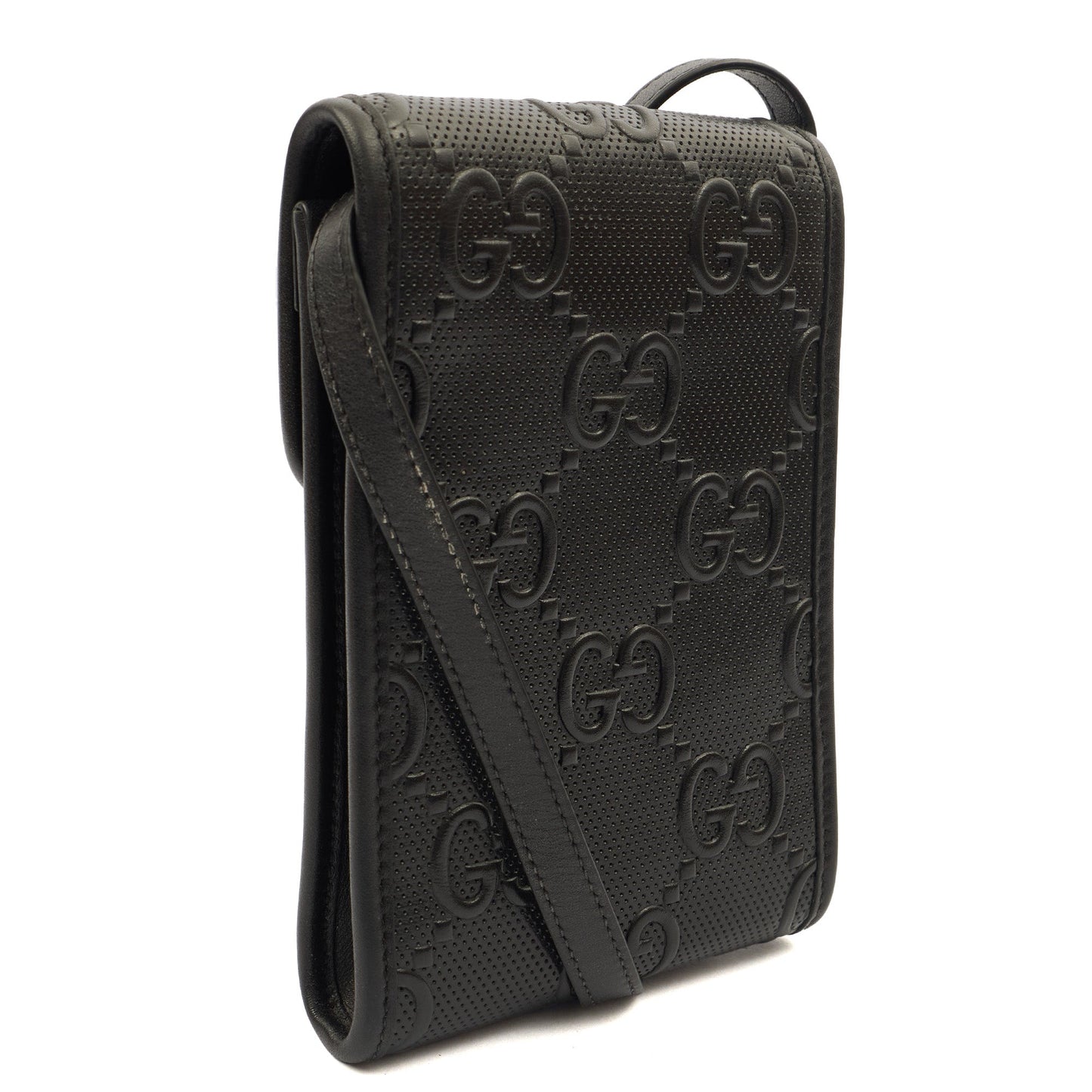 Gucci Cross Body Crossbody  in Black, Leather — Side View
