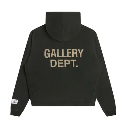 Gallery Dept. 90s GD Logo Hoodie 'Vintage Black' — XXS — Side View