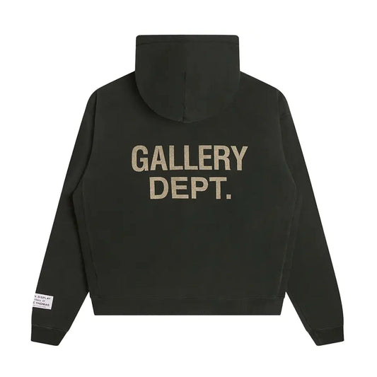 Gallery Dept. 90s GD Logo Hoodie 'Vintage Black' — XXS — Side View