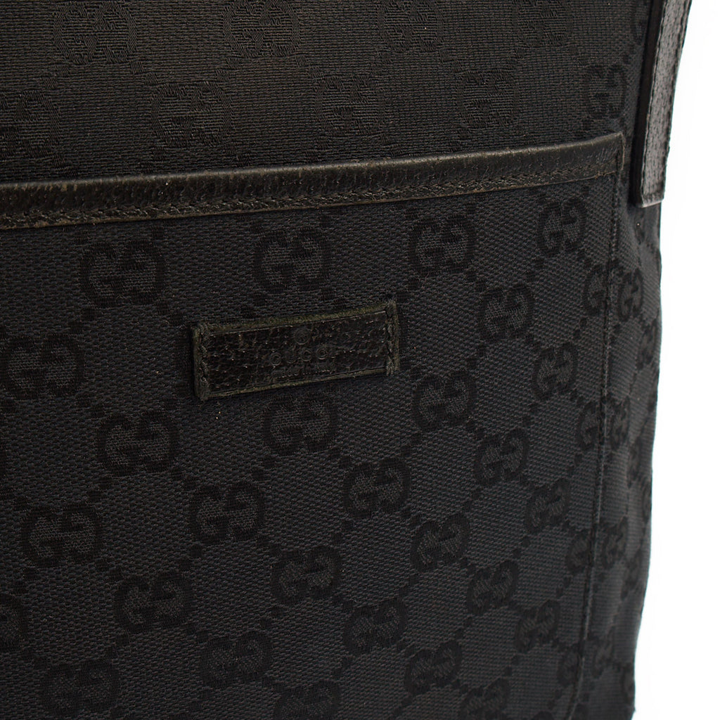 Gucci Cross Body Messenger in Black, Fabric — Side View