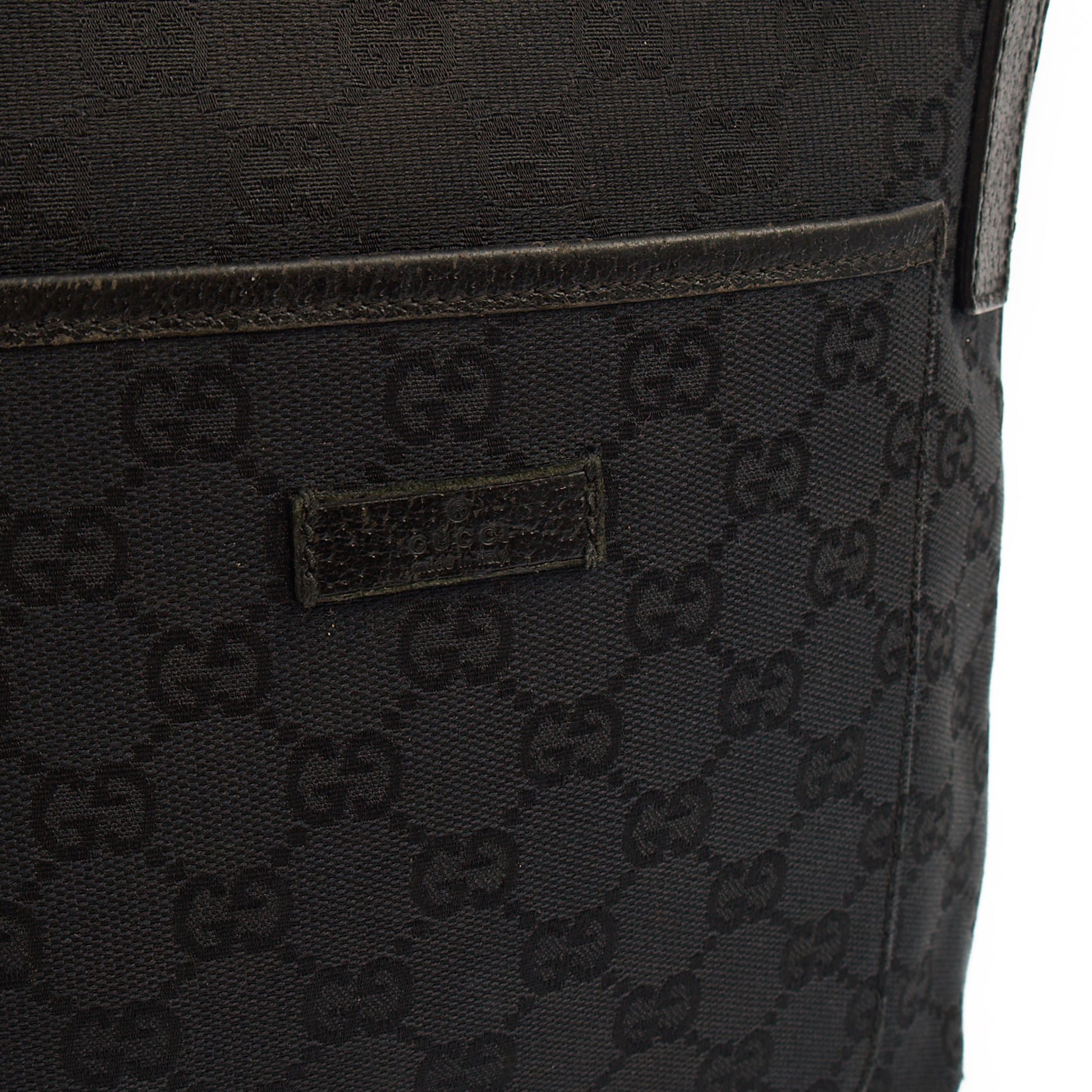 Gucci Cross Body Messenger in Black, Fabric — Side View
