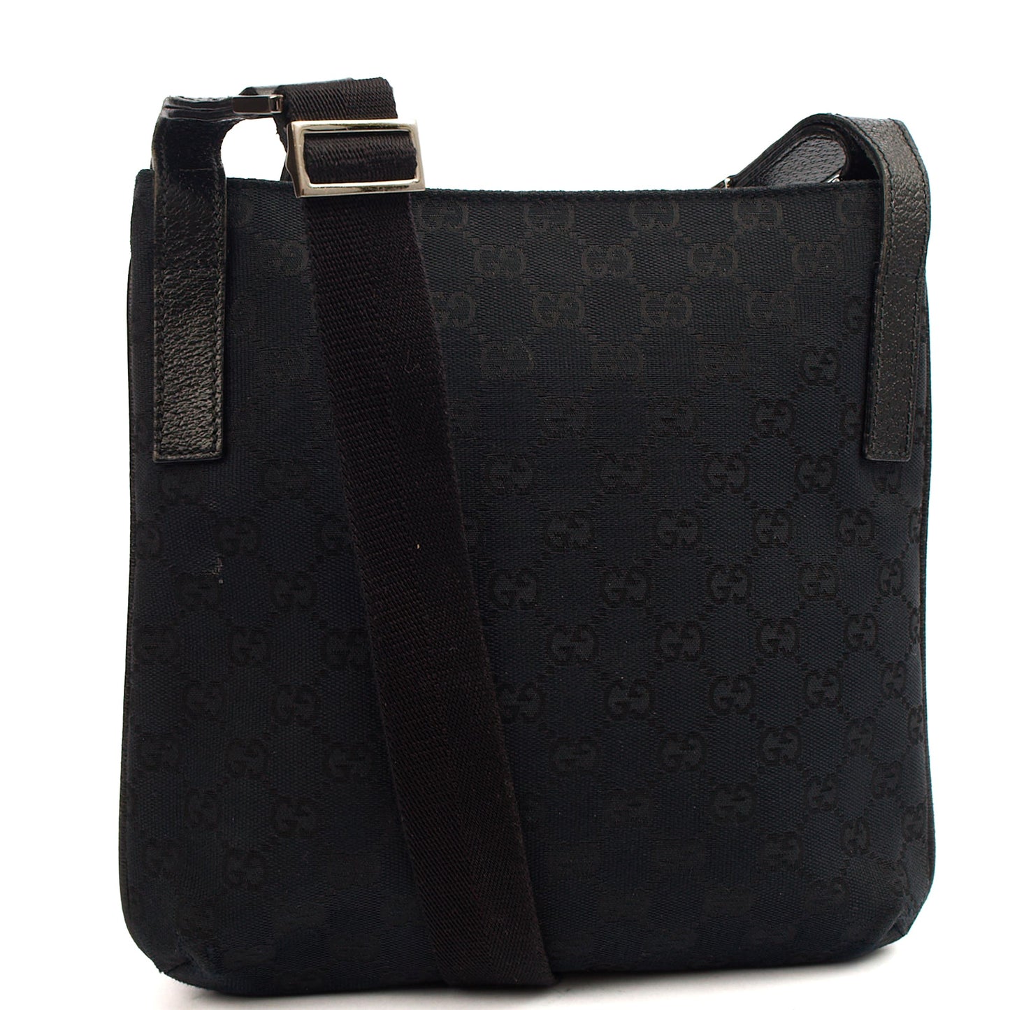 Gucci Cross Body Messenger in Black, Fabric — Top View