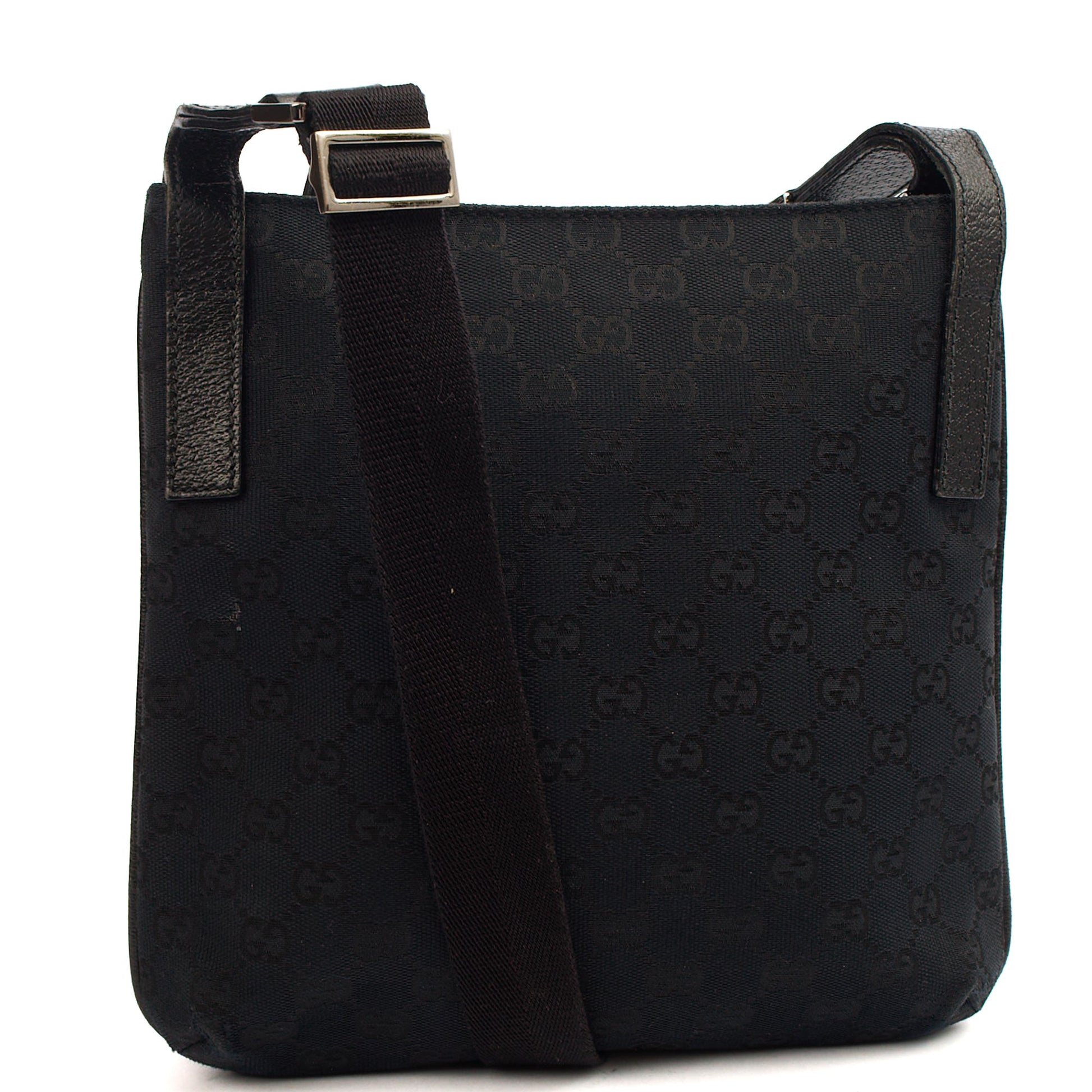 Gucci Cross Body Messenger in Black, Fabric — Top View
