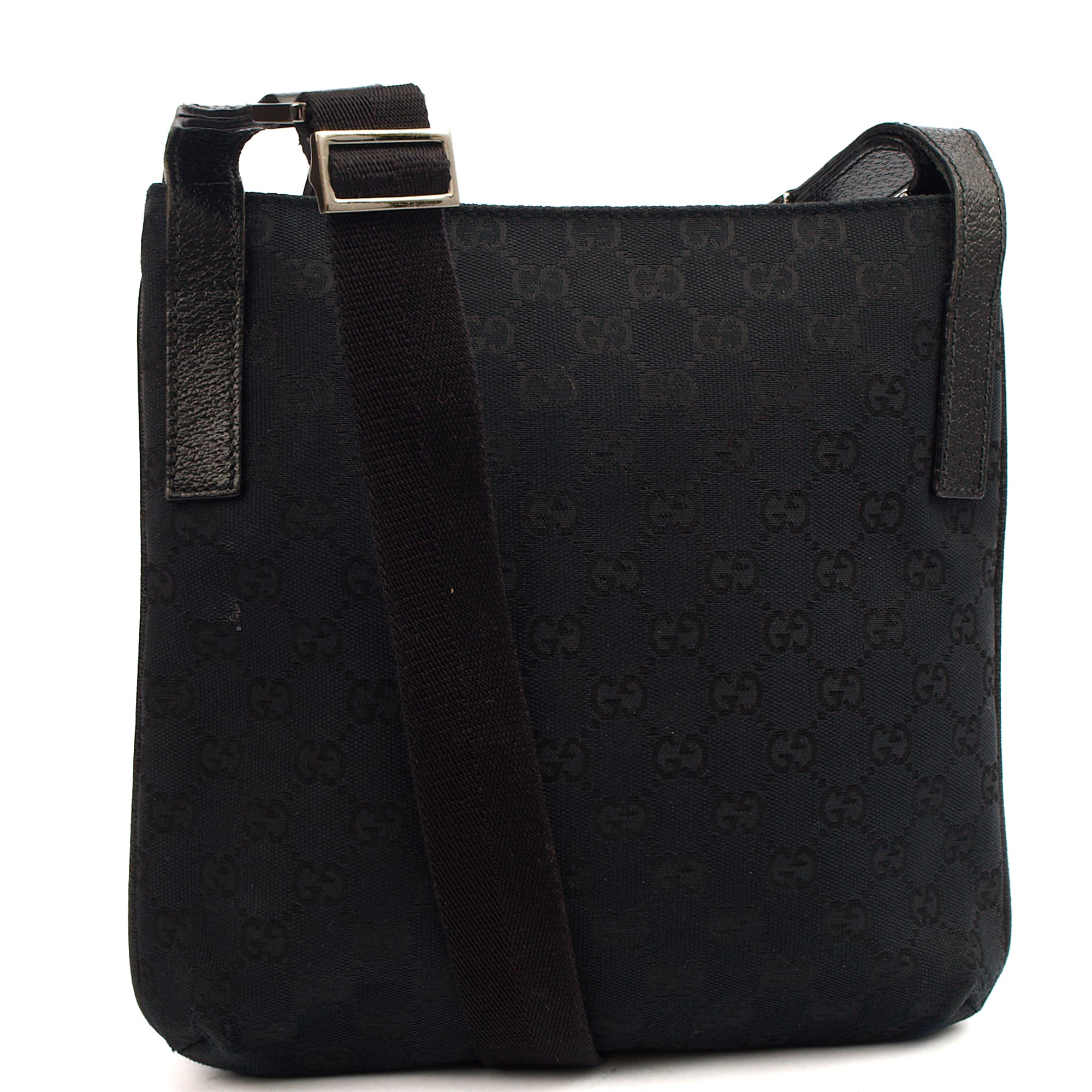 Gucci Cross Body Messenger in Black, Fabric — Top View