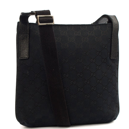 Gucci Cross Body Messenger in Black, Fabric — Top View