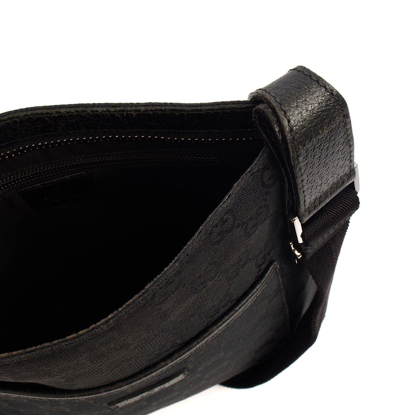 Gucci Cross Body Messenger in Black, Fabric — Lifestyle View