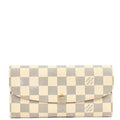 Louis Vuitton Purse Emilie Wallet in Damier Azur, Canvas — Front View