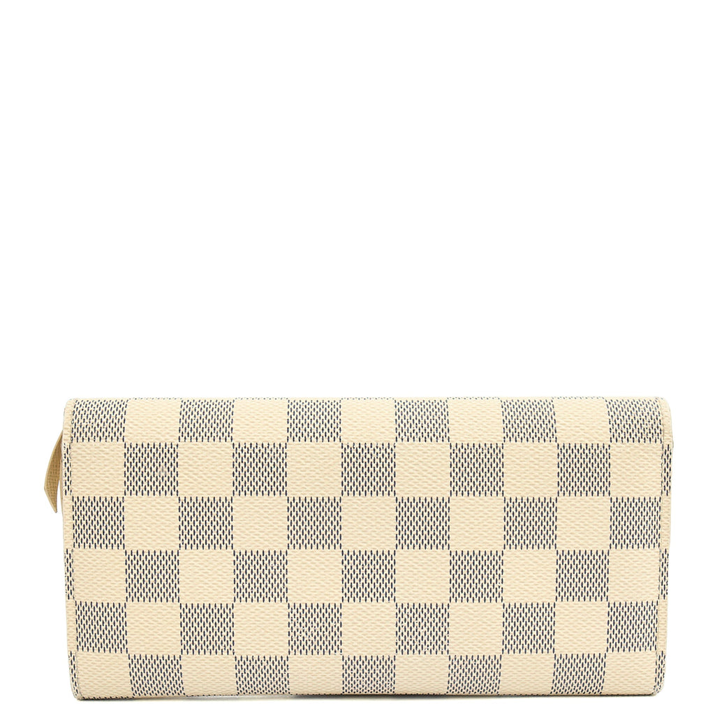 Louis Vuitton Purse Emilie Wallet in Damier Azur, Canvas — Back View