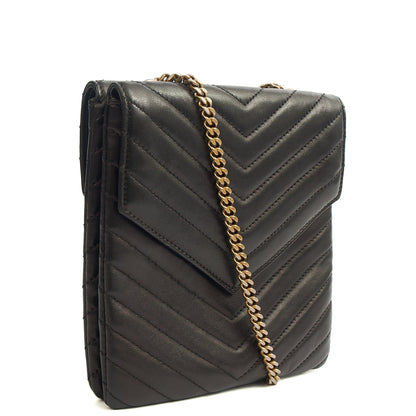 Saint Laurent Cross Body Crossbody in Black, Calfskin Leather — Alternate View 8